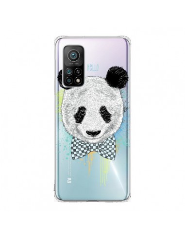 Coque Xiaomi Mi 10T / 10T Pro Panda Noeud Papillon Transparente - Rachel Caldwell