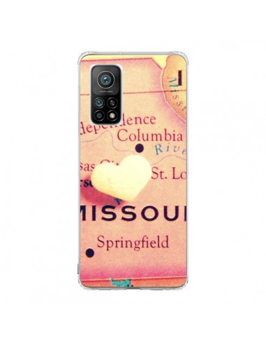 Coque Xiaomi Mi 10T / 10T Pro Carte Map Missouri Coeoeur - R Delean