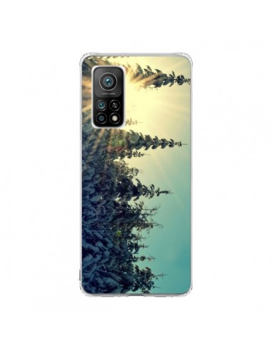 Coque Xiaomi Mi 10T / 10T Pro Hiver Paysage Neige Montagnes Sapins Ski - R Delean