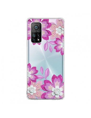 Coque Xiaomi Mi 10T / 10T Pro Winter Flower Rose, Fleurs d'Hiver Transparente - Sylvia Cook
