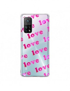 Coque Xiaomi Mi 10T / 10T Pro Pink Love Rose Transparente...