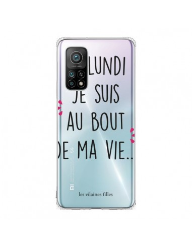 Coque Xiaomi Mi 10T / 10T Pro Le lundi, je suis au bout de ma vie Transparente - Les Vilaines Filles