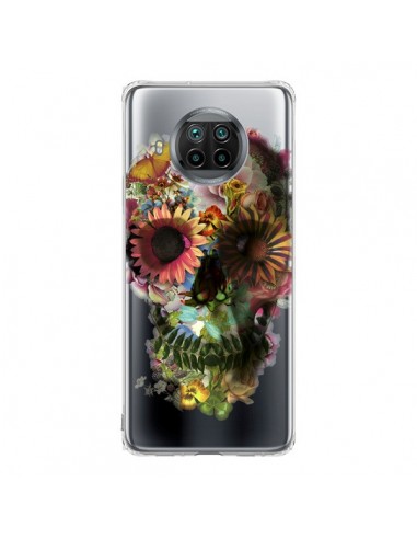 Coque Xiaomi Mi 10T Lite Skull Flower Tête de Mort Transparente - Ali Gulec