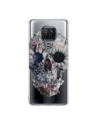 Coque Xiaomi Mi 10T Lite Floral Skull Tête de Mort Transparente - Ali Gulec