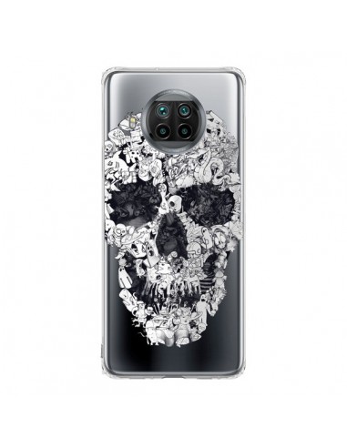 Coque Xiaomi Mi 10T Lite Doodle Skull Dessin Tête de Mort Transparente - Ali Gulec