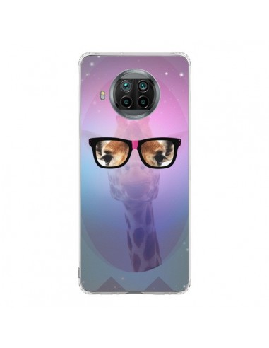 Coque Xiaomi Mi 10T Lite Girafe Geek à Lunettes - Aurelie Scour