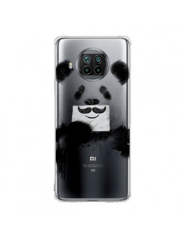 Coque Xiaomi Mi 10T Lite Funny Panda Moustache Transparente - Balazs Solti