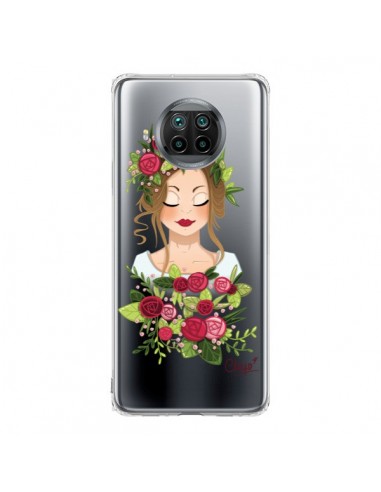 Coque Xiaomi Mi 10T Lite Femme Closed Eyes Fleurs Transparente - Chapo