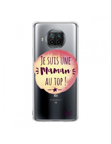 Coque Xiaomi Mi 10T Lite Je suis une Maman au Top Orange Transparente - Chapo