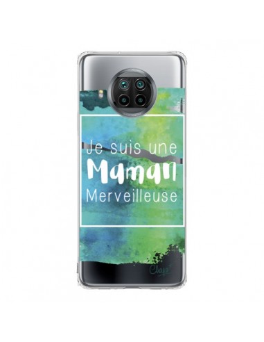 Coque Xiaomi Mi 10T Lite Je suis une Maman Merveilleuse Bleu Vert Transparente - Chapo