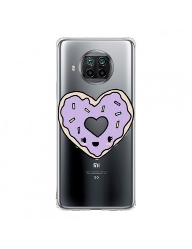 Coque Xiaomi Mi 10T Lite Donuts Heart Coeur Violet Transparente - Claudia Ramos