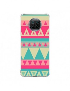 Coque Xiaomi Mi 10T Lite Azteque Rose Vert - Eleaxart