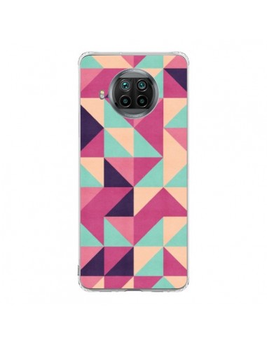 Coque Xiaomi Mi 10T Lite Azteque Triangle Rose Vert - Eleaxart