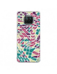 Coque Xiaomi Mi 10T Lite Azteque Triangles Vert Violet -...