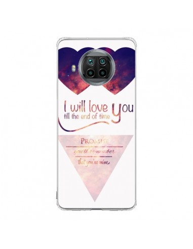Coque Xiaomi Mi 10T Lite I will love you until the end Coeurs - Eleaxart