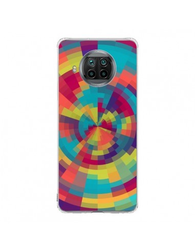 Coque Xiaomi Mi 10T Lite Spirale de Couleurs Rouge Vert - Eleaxart