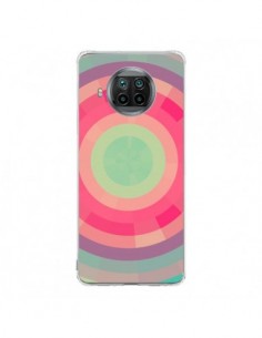 Coque Xiaomi Mi 10T Lite Spirale de Couleurs Rose Vert -...