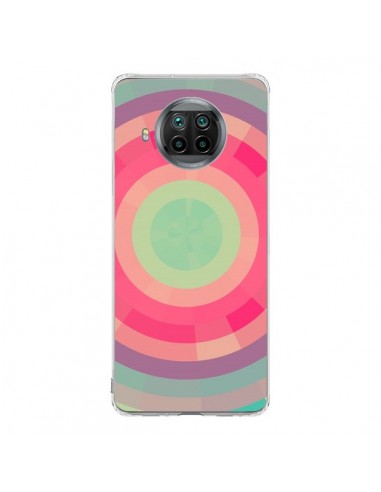 Coque Xiaomi Mi 10T Lite Spirale de Couleurs Rose Vert - Eleaxart