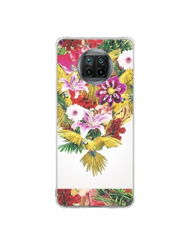 Coque Xiaomi Mi 10T Lite Parrot Floral Perroquet Fleurs - Eleaxart