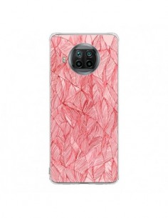 Coque Xiaomi Mi 10T Lite Courbes Meandre Rouge Cerise -...