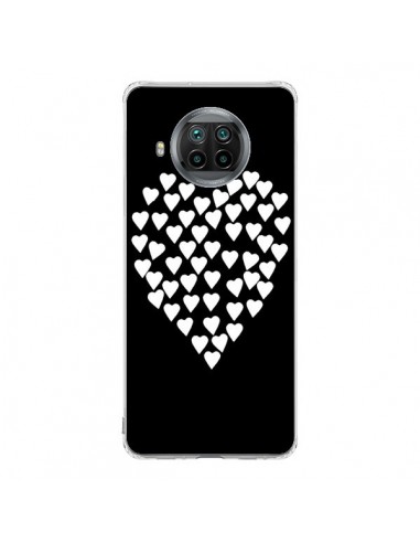 Coque Xiaomi Mi 10T Lite Coeur en coeurs blancs - Project M
