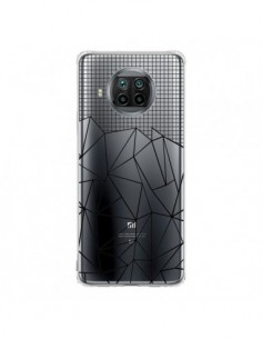 Coque Xiaomi Mi 10T Lite Lignes Grille Grid Abstract Noir...