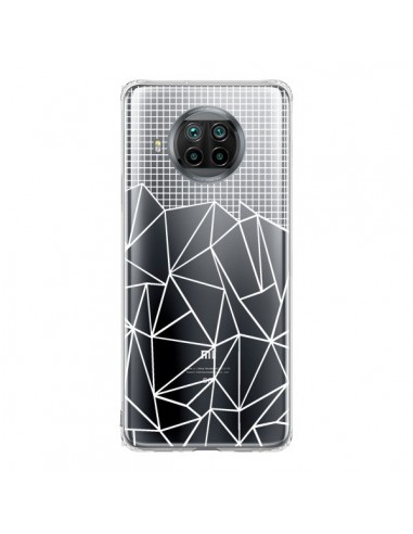 Coque Xiaomi Mi 10T Lite Lignes Grilles Grid Abstract Blanc Transparente - Project M