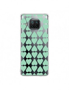 Coque Xiaomi Mi 10T Lite Coeurs Heart Mint Bleu Vert...