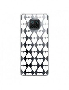 Coque Xiaomi Mi 10T Lite Coeurs Heart Blanc Transparente...