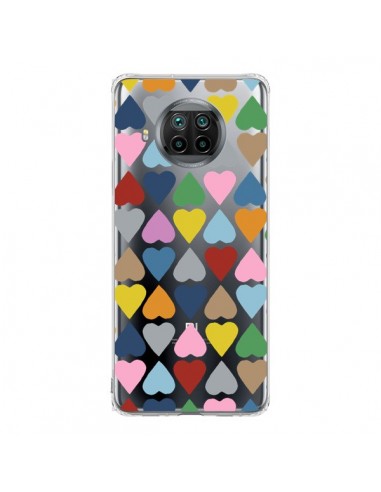 Coque Xiaomi Mi 10T Lite Coeurs Heart Couleur Transparente - Project M