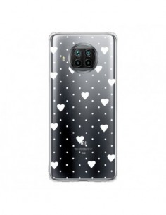 Coque Xiaomi Mi 10T Lite Point Coeur Blanc Pin Point...