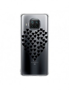 Coque Xiaomi Mi 10T Lite Coeurs Heart Love Noir...