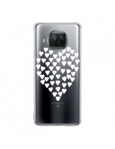 Coque Xiaomi Mi 10T Lite Coeurs Heart Love Blanc...