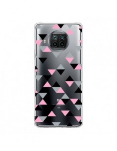 Coque Xiaomi Mi 10T Lite Triangles Pink Rose Noir...