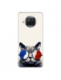 Coque Xiaomi Mi 10T Lite Chat à lunettes françaises -...