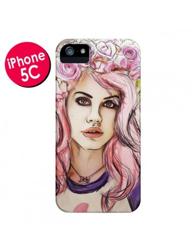 Coque Femme Fleurs pour iPhone 5C - Sara Eshak