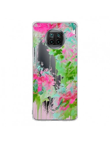 Coque Xiaomi Mi 10T Lite Fleur Flower Rose Vert Transparente - Ebi Emporium