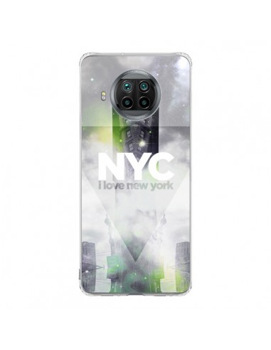 Coque Xiaomi Mi 10T Lite I Love New York City Gris Vert - Javier Martinez
