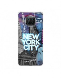Coque Xiaomi Mi 10T Lite New York City Buildings Bleu -...