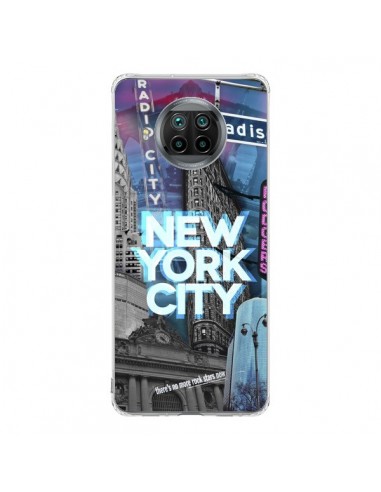 Coque Xiaomi Mi 10T Lite New York City Buildings Bleu - Javier Martinez