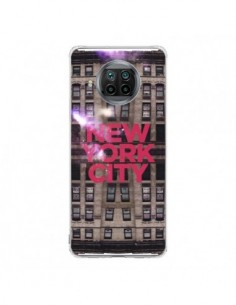 Coque Xiaomi Mi 10T Lite New York City Buildings Rouge -...