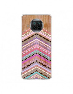 Coque Xiaomi Mi 10T Lite Purple Chevron Wild Wood Bois...