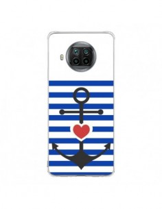 Coque Xiaomi Mi 10T Lite Mariniere Encre Marin Coeur -...