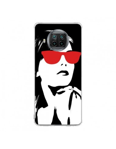 Coque Xiaomi Mi 10T Lite Fille Lunettes Rouges - Jonathan Perez