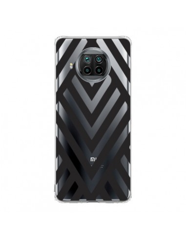 Coque Xiaomi Mi 10T Lite Geometric Azteque Noir Transparente - Dricia Do