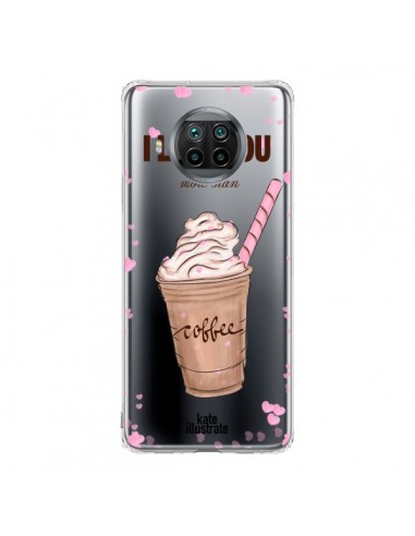 Coque Xiaomi Mi 10T Lite I love you More Than Coffee Glace Amour Transparente - kateillustrate