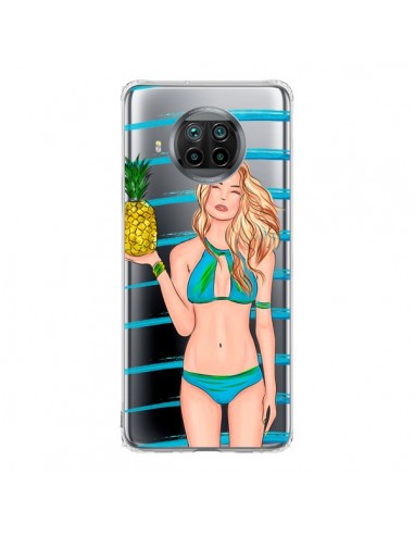 Coque Xiaomi Mi 10T Lite Malibu Ananas Plage Ete Bleu Transparente - kateillustrate