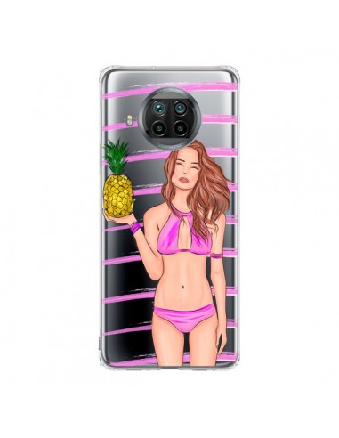 Coque Xiaomi Mi 10T Lite Malibu Ananas Plage Ete Rose Transparente - kateillustrate