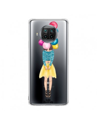 Coque Xiaomi Mi 10T Lite Girls Balloons Ballons Fille Transparente - kateillustrate