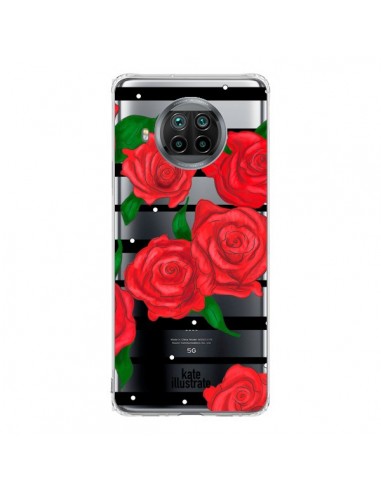 Coque Xiaomi Mi 10T Lite Red Roses Rouge Fleurs Flowers Transparente - kateillustrate